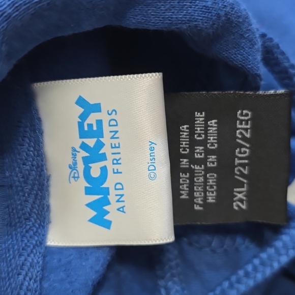 Disney Blue Mickey Mouse Men's Hoodie 2XL Nwt - Picture 4 of 5